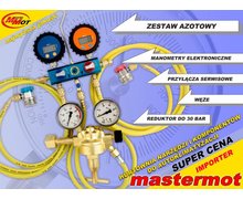 Zestaw azotowy do sprawdzania szczelności z manometrami elektronicznymi - zdjęcie