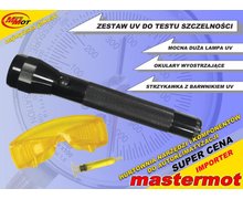 Lampa UV z okularami i barwnikiem - zdjęcie