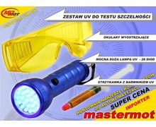 Lampa UV z okularami i barwnikiem - zdjęcie