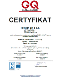 Certyfikat ISO 9001:2009 - zdjęcie