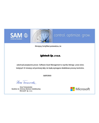Certyfikat Microsoft - proces Software Asset Management - zdjęcie