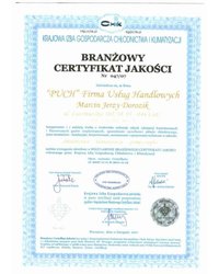 Branżowy Certyfikat Jakości - zdjęcie