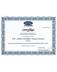 Certyfikat Carrier 2014 - zdjęcie