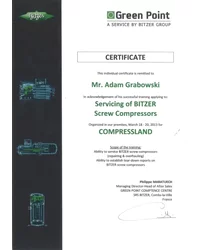 Certyfikat Green Point - sprężarki śrubowe (2013) - zdjęcie