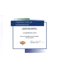 Certyfikat członkostwa ICRA (2014) - zdjęcie