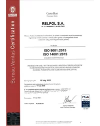 Certyfikat ISO 9001, 14001 (2022) - zdjęcie