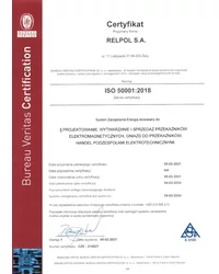 Certyfikat ISO 50001:2018 (2021) - zdjęcie