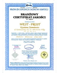 Branżowy Certyfikat Jakości (2007) - zdjęcie