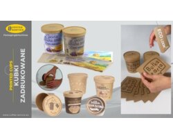 📦 Kubki kartonowe z przykrywką z indywidualnym zadrukiem - zdjęcie