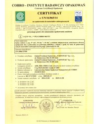 Certyfikat UN/16/865/14 (2014) - zdjęcie