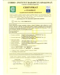 Certyfikat UN/16/826/15 (2015) - zdjęcie