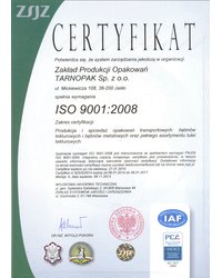 Certyfikat ISO 9001:2008 (2013) - zdjęcie