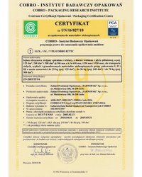 Certyfikat nr UN/16/827/18 (2018) - zdjęcie