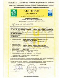 Certyfikat Nr UN/16/827/20 (2020) - zdjęcie