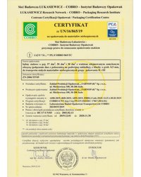 Certyfikat Nr UN/16/865/19 (2019) - zdjęcie