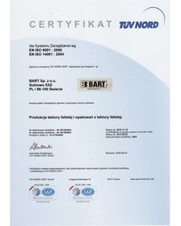 Certyfikat TUV NORD - zdjęcie