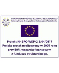 Europejski Fundusz Rozwoju Regionalnego - Projekt Nr SPO-WKP/2.3/04/0817 - zdjęcie