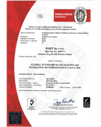 Certyfikat Standardów BRC/IOP - zdjęcie