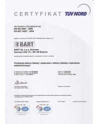 Certyfikat EN ISO 9001:2008 i EN ISO 14001:2004 - zdjęcie