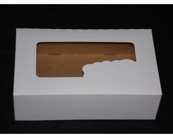 Opakowania na ciasto białe bez druku z okienkiem (różne rozmiary) - zdjęcie