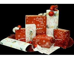 Pudełka świąteczne czerwone 'Renifer' - zdjęcie