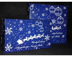 Pudełka świąteczne niebieskie 'Renifer' - zdjęcie
