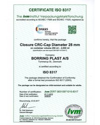 Certyfikat ISO 8317 (2015) - zdjęcie