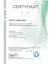 Certyfikat ISO/TS 16949:2009 - zdjęcie