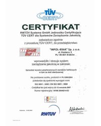 Certyfikat TUV CERT - zdjęcie