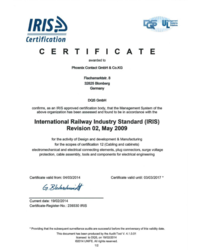 Certyfikat IRIS (EN) - zdjęcie