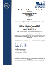 Certyfikat IRIS - zdjęcie