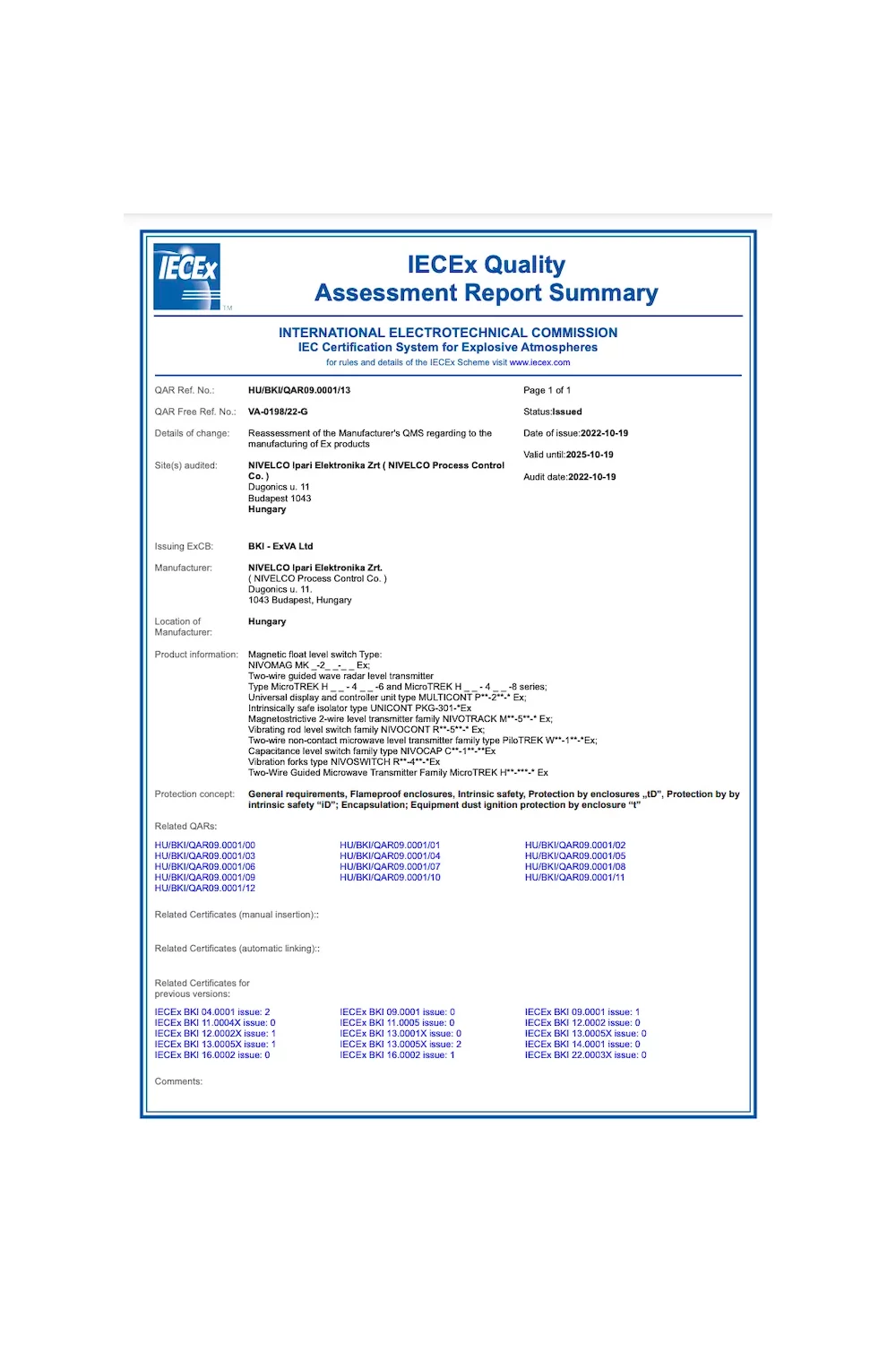IECEx Quality Assessment Report - zdjęcie