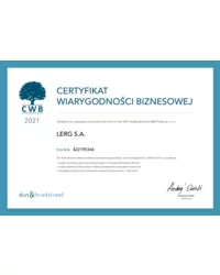  Certyfikat Wiarygodności Biznesowej 2021 - zdjęcie