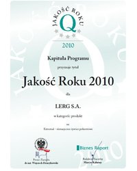 Certyfikat Jakość Roku 2010 - zdjęcie