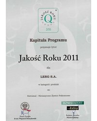 Certyfikat Jakość Roku 2011 - zdjęcie