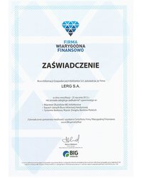 Firma Wiarygodna Finansowo - zdjęcie