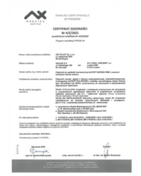 Certyfikat Zgodności Nr 4/Z/2021 (2021) - zdjęcie