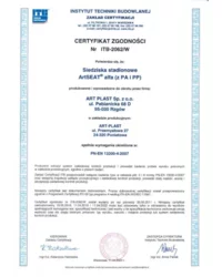 Certyfikat Zgodności ITB-2062/W (2022) - zdjęcie