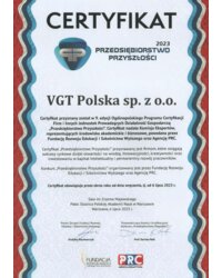 Certyfikat Przedsiębiorstwo przyszłości 2023 - zdjęcie