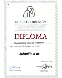 Złoty medal z wyróżnieniem na 46 Międzynarodowej Wystawie Wynalazków i Innowacji BRUSSELS EUREKA &#8216;97 - zdjęcie