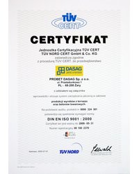 Certyfikat DIN EN ISO 9001:2000 - zdjęcie