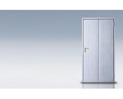 Drzwi garażowe o konstrukcji stalowej Kasetony-stal - zdjęcie