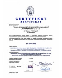 Certyfikat ISO 9001:2000 - zdjęcie