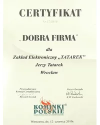 Certyfikat Dobra Firma 2010 - zdjęcie