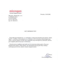 Microgen - list referencyjny - zdjęcie