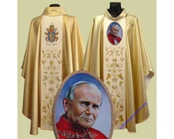Ornat z wizerunkiem Jana Pawła II, ręcznie malowanym O - 142 - zdjęcie
