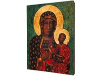 Obraz religijny na desce lipowej, Matka Boska Częstochowska - zdjęcie