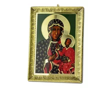 Metalowa ikona Matki Bożej Częstochowskie - zdjęcie