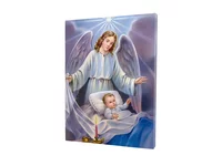 Anioł Stróż z dzieckiem - obraz religijny na płótnie - zdjęcie