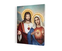 Obraz na płótnie Serce Jezusa i Serce Maryi - zdjęcie